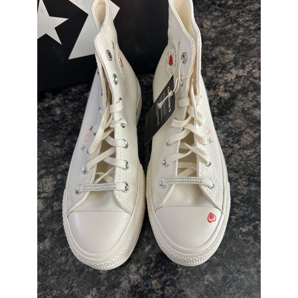 CONVERSE Chuck Taylor ALL STAR LIFT PLATFORM Y2K‎ HEART Womens Casual Shoes 8.5